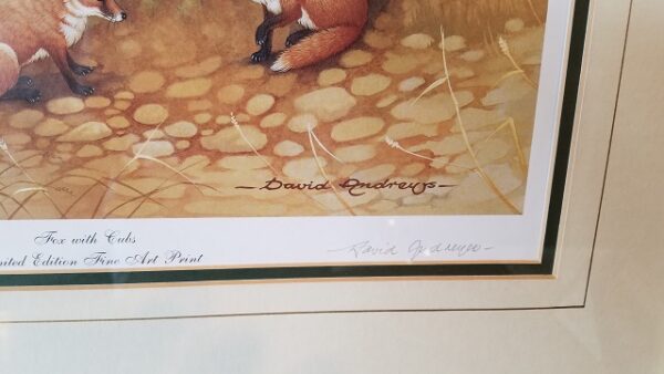 Item #F31 David Andrews "Fox w/ Cubs" Fine Art Print