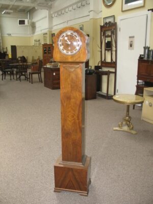 Item #S49 English Walnut Tall Case Clock c.1940